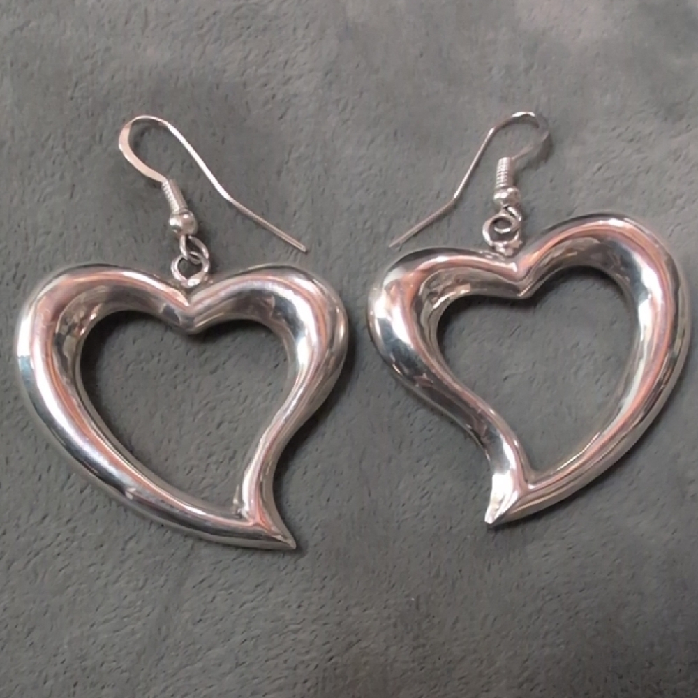 Silver Heart Earrings